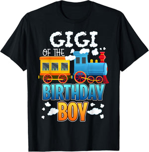 I'm Gigi Of The Birthday Boy Train Toy Matching Family Party T-Shirt - T-Shirt | Black