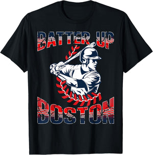 Vintage Style Batter Boston Baseball & Women T-Shirt - T-Shirt | Black