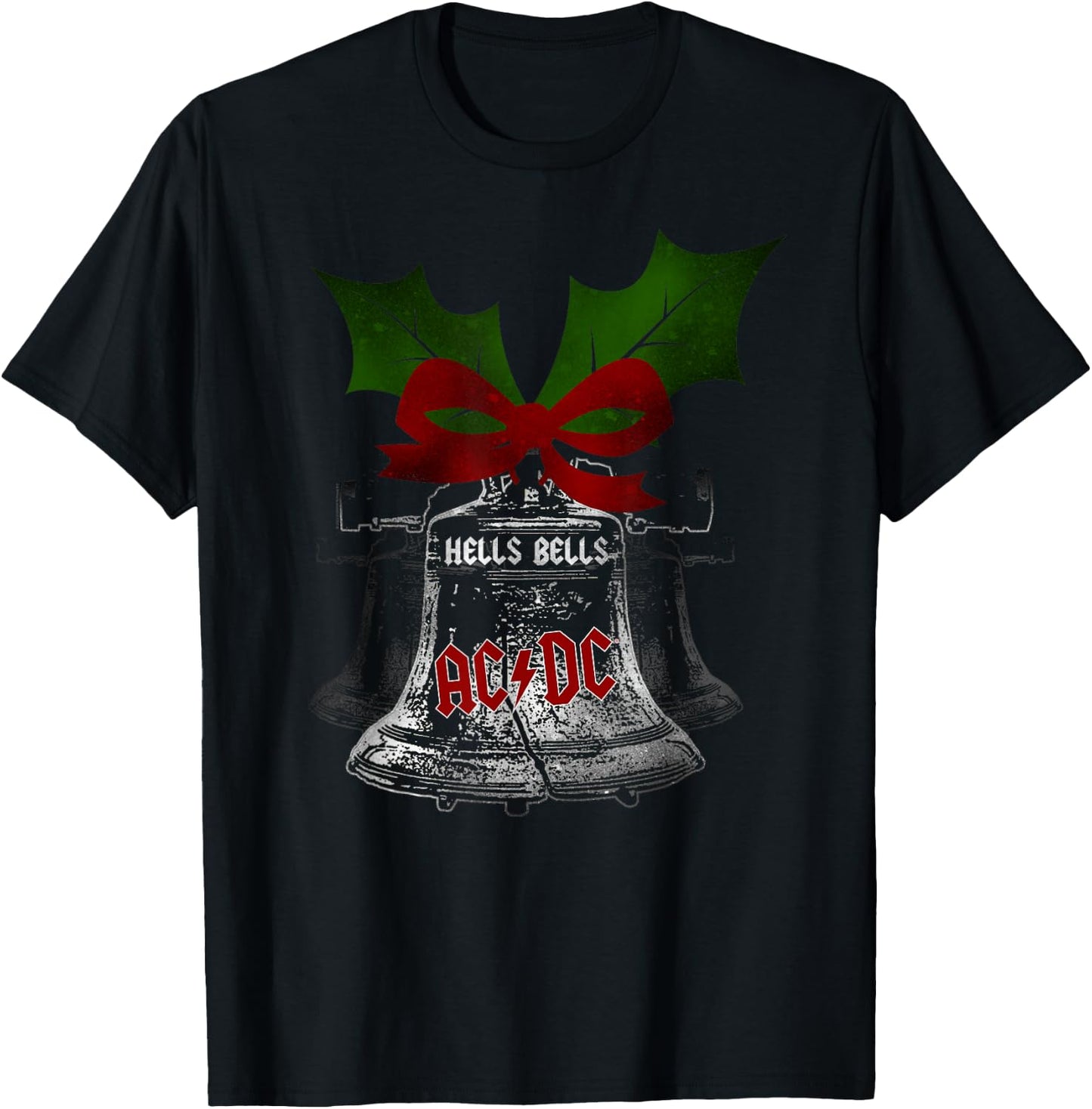 Official AC/DC Hells Bells Christmas Merch for Music Fans T-Shirt - T-Shirt | Black