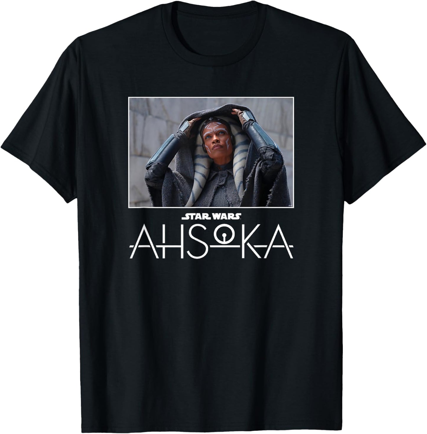 Star Wars Ahsoka Part One Iconic Image Removing Hood & Logo T-Shirt - T-Shirt | Black