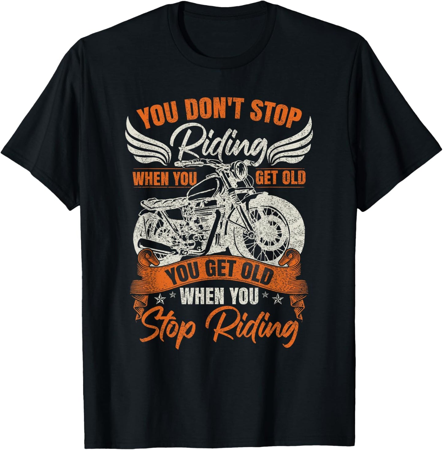Vintage Motorbike Motorcycle T-Shirt - T-Shirt | Black
