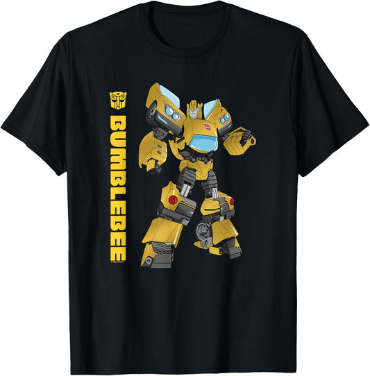 Transformers Bumblebee Autobots Epic Pose Portrait T-Shirt - T-Shirt | Black