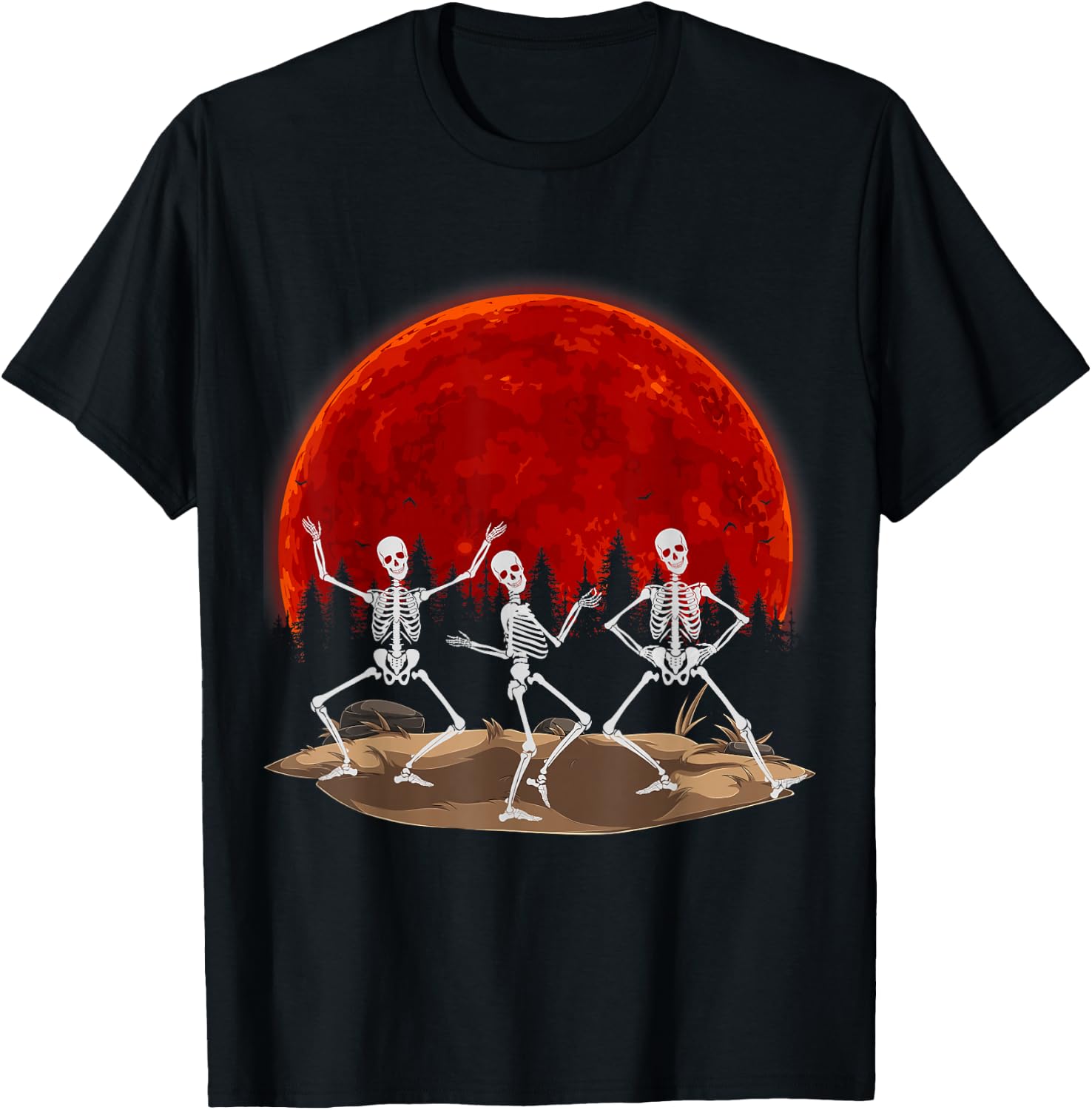Funny Rocker Skeleton Hand Rock On Costume Halloween T-Shirt - T-Shirt | Black