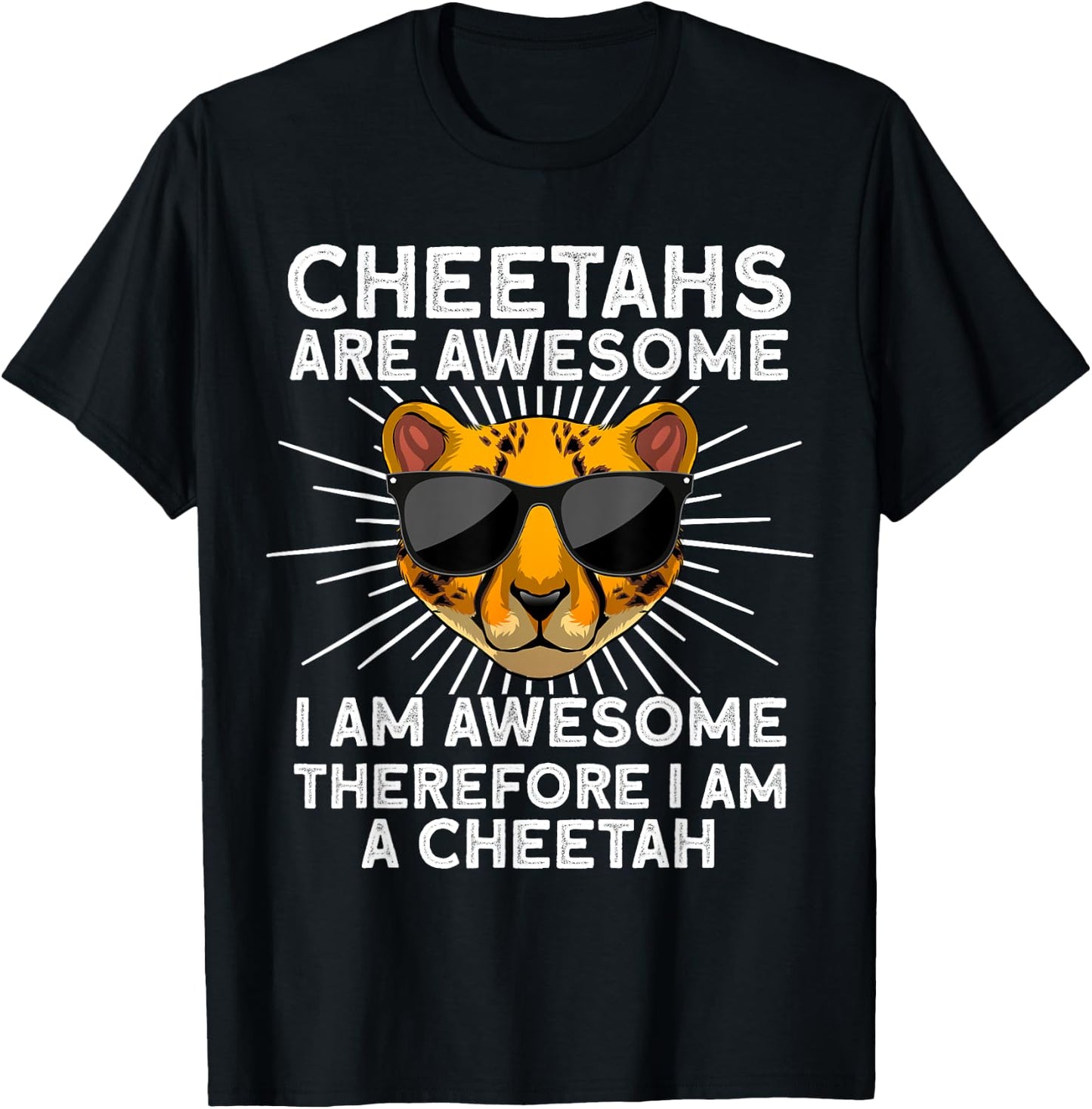 Cute Cheetah Design Women Cat Animal Cheetah Lover T-Shirt - T-Shirt | Black
