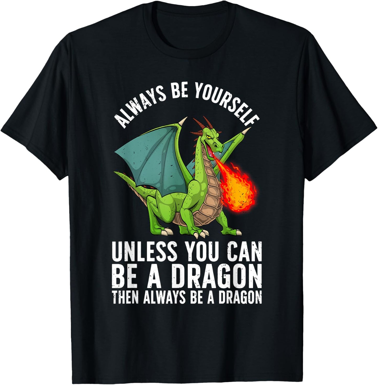 Funny Dragon Design Women Kids Fantasy Dragon Lover T-Shirt - T-Shirt | Black