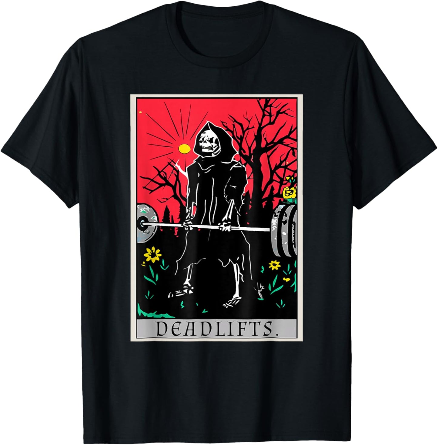 Tarot Card Funny Gym Deadlifts Workout Deadlift Fitness T-Shirt - T-Shirt | Black