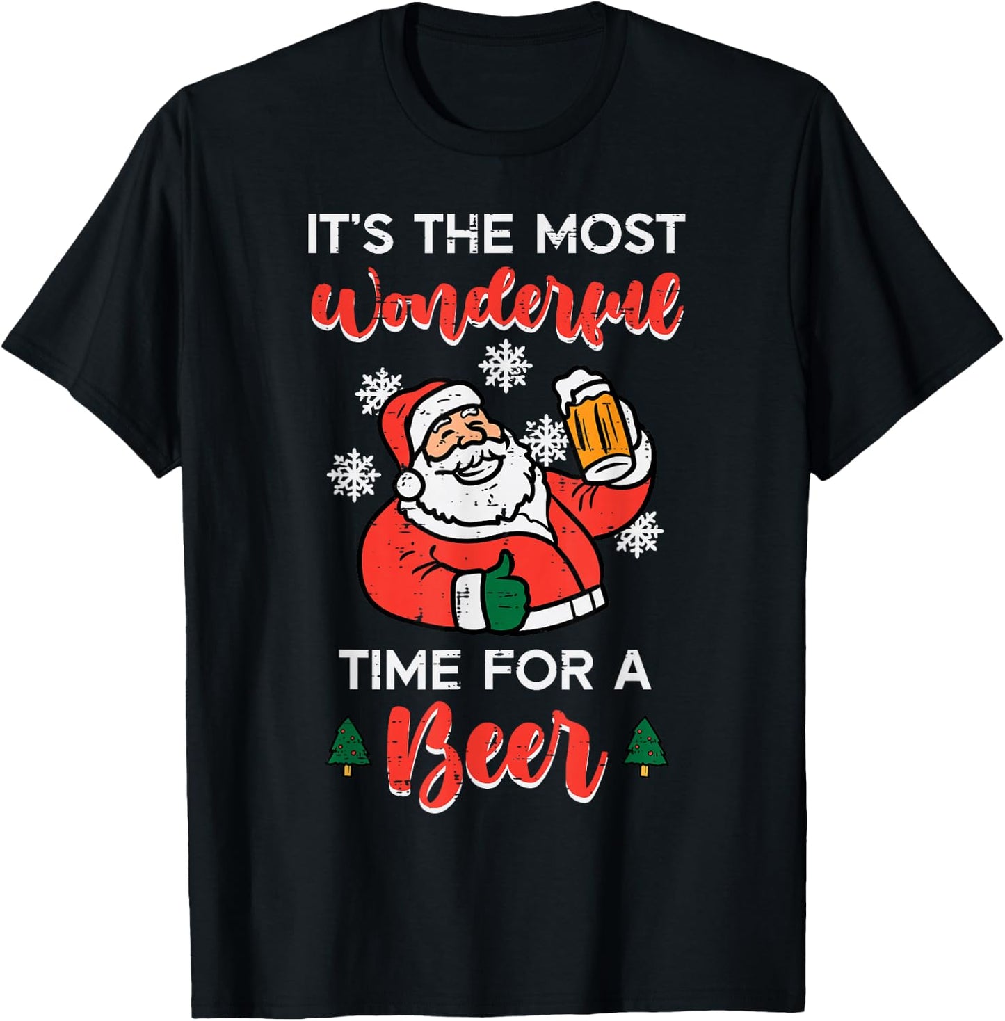 Christmas Most Wonderful Time for Funny Santa Xmas Dad Men T-Shirt - T-Shirt | Black