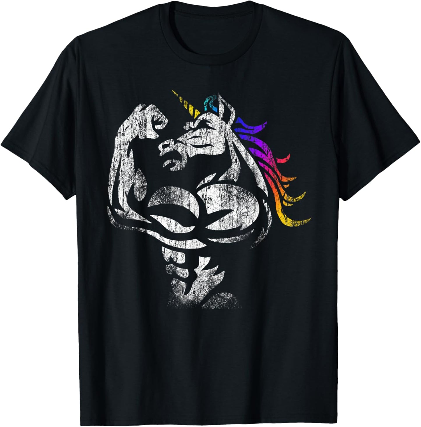 Muscle Unicorn Workout Father's Day Gift Weight Lifting Gym T-Shirt - T-Shirt | Black