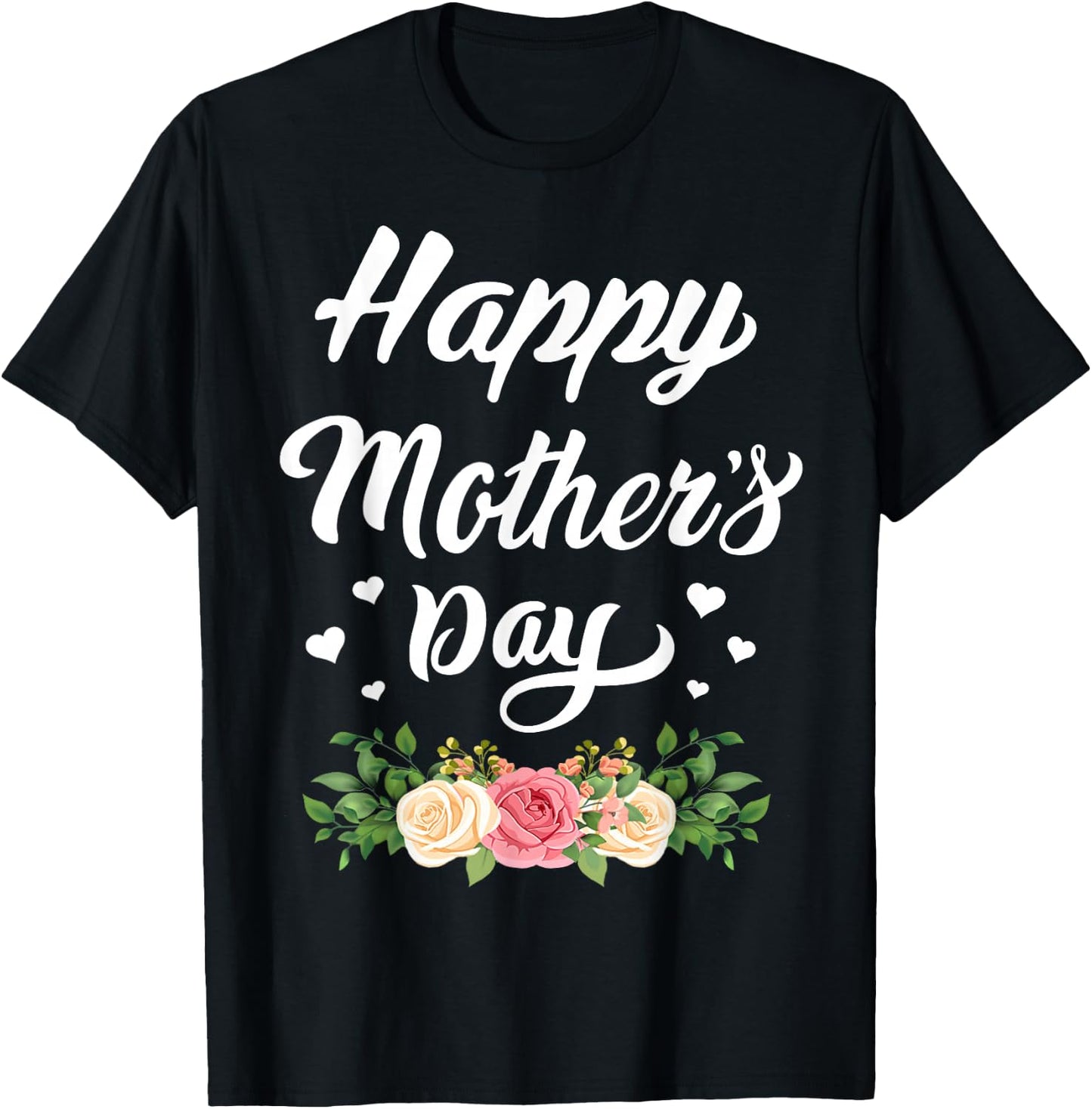 Happy Mother's Day 2024 Mom Grandma T-Shirt - T-Shirt | Black
