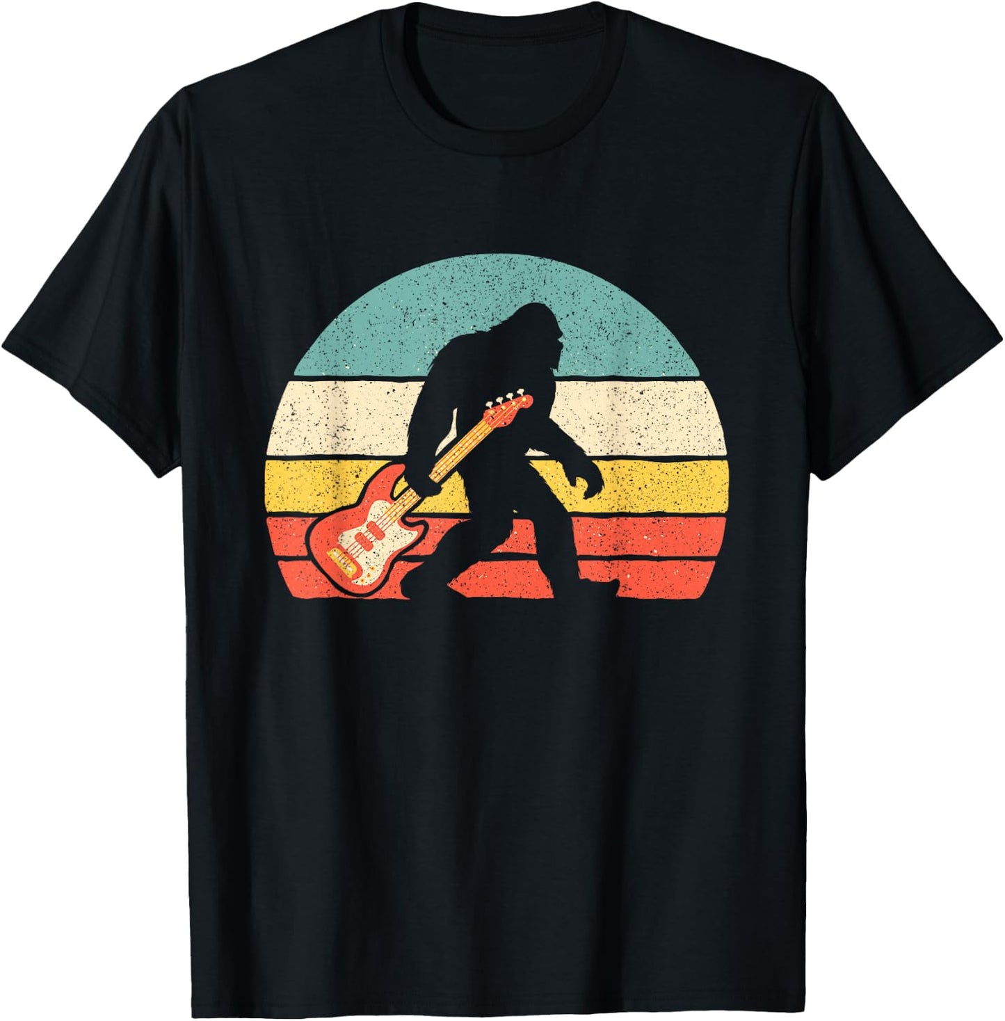 Bigfoot Bass Guitar - Bass Player Bassist Music Guitarist T-Shirt - T-Shirt | Black
