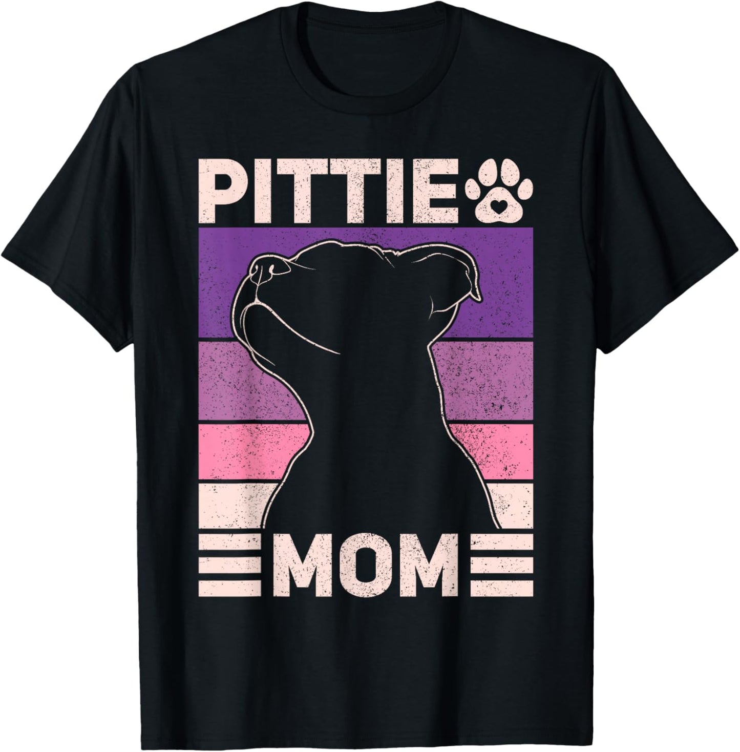 Pittie Mom Pitbull Mom Dog Owner Women Mothers Day Pit Bull T-Shirt - T-Shirt | Black
