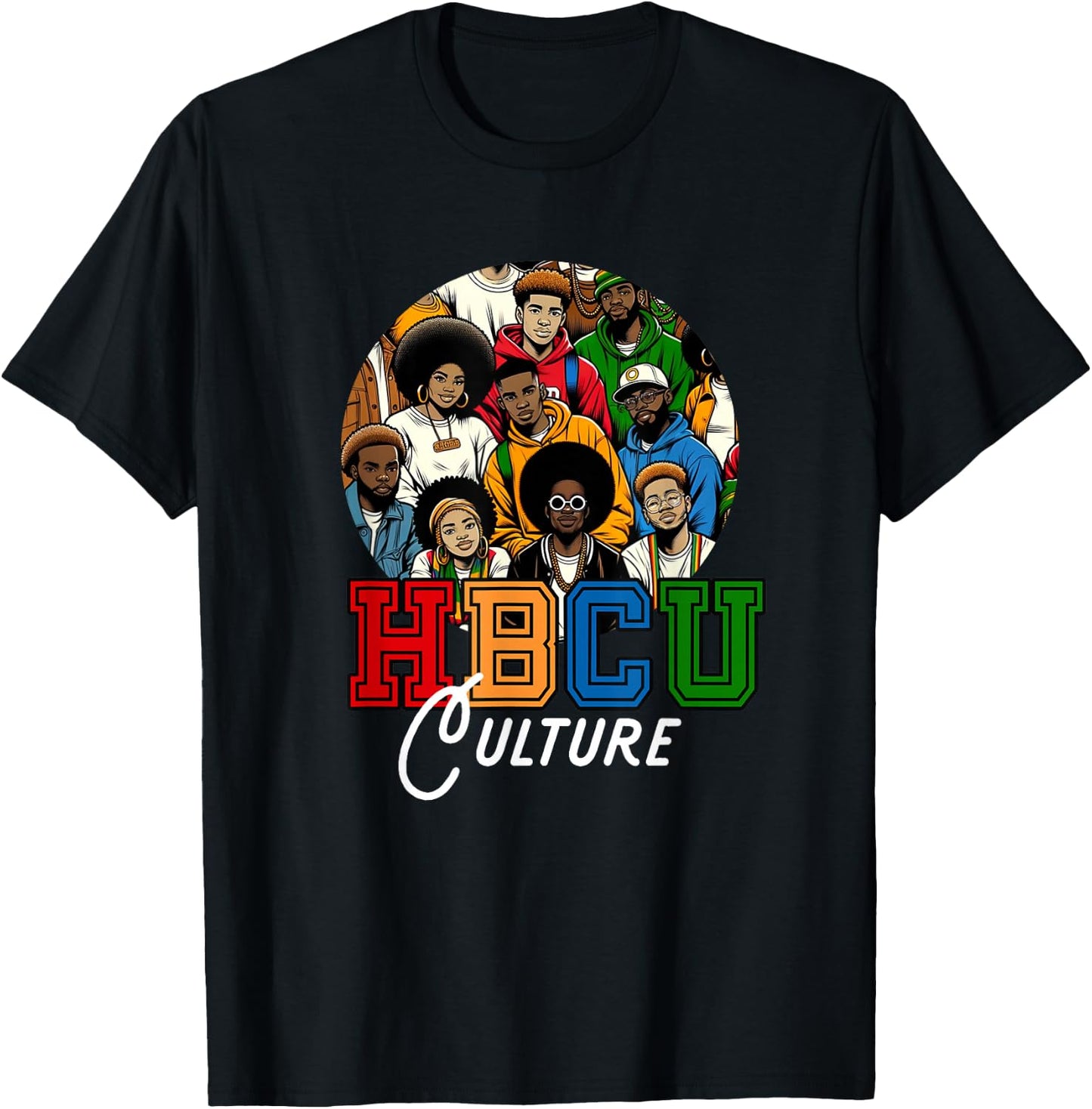 HBCU Culture Men and Women Grad T-Shirt - T-Shirt | Black