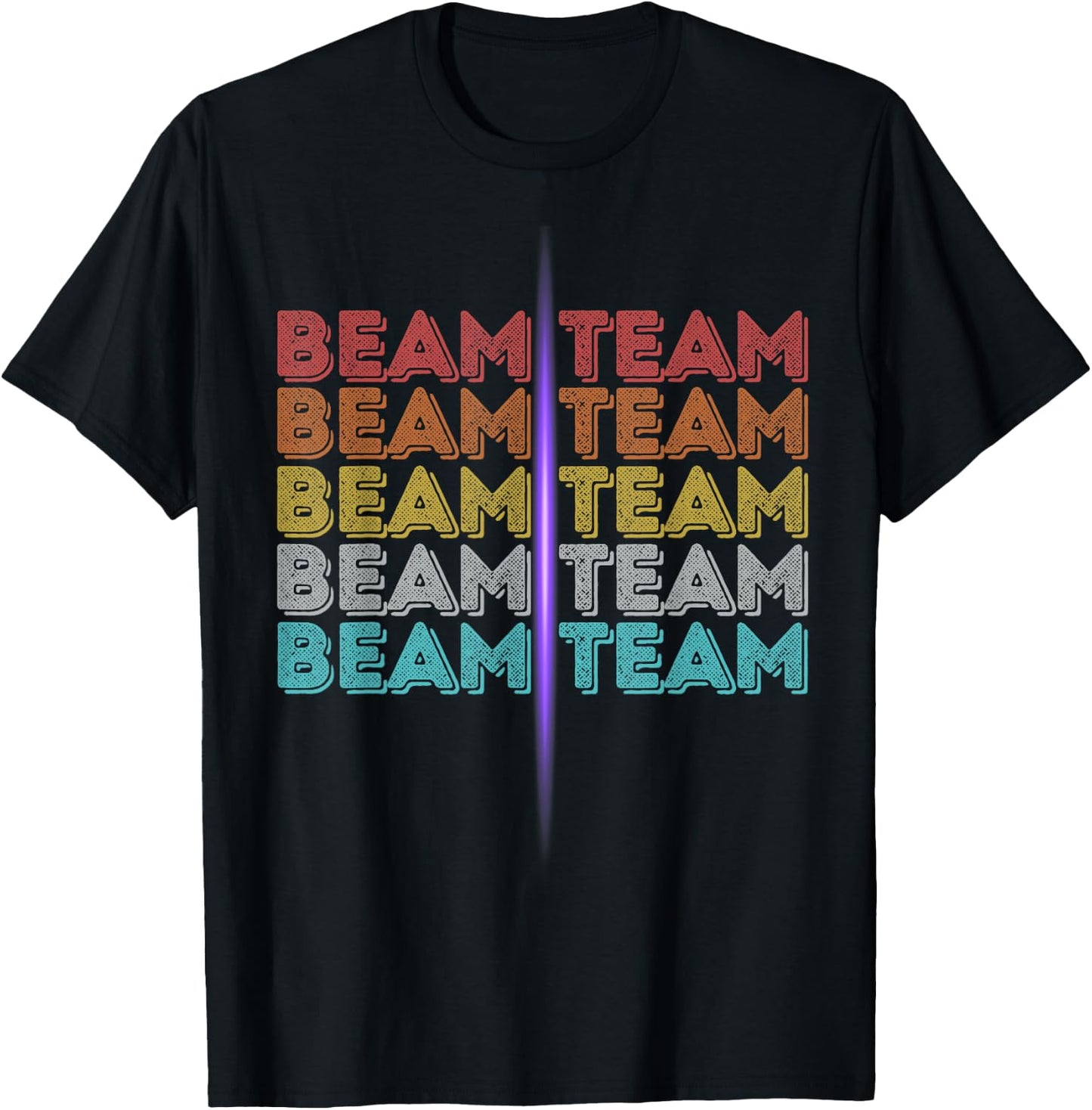 Vintage Retro Beam Team T-Shirt - T-Shirt | Black