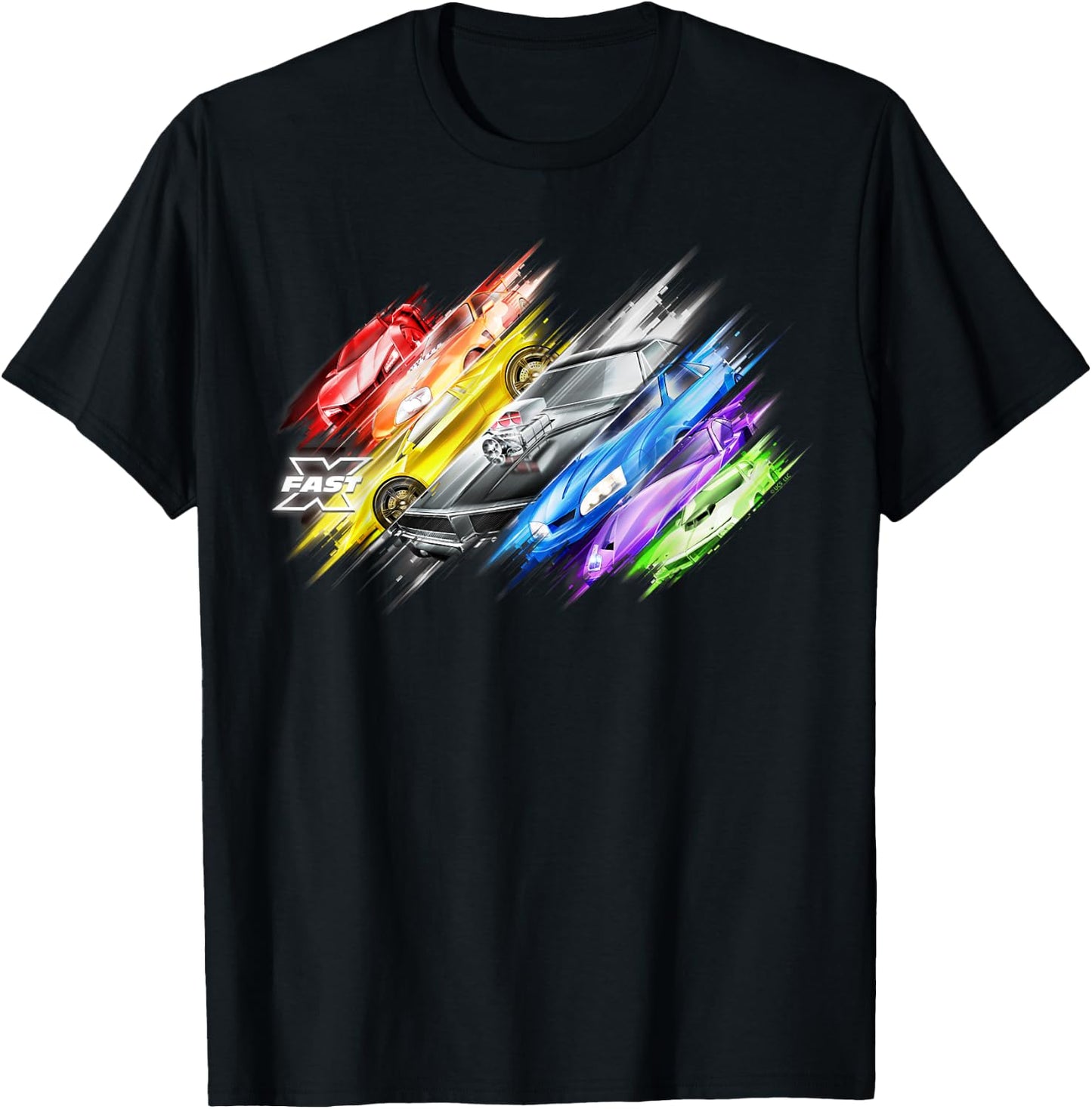Fast X Multicolor Car T-Shirt - T-Shirt | Black
