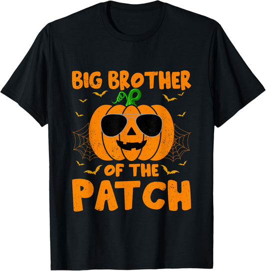 Pumpkin Big Brother Of The Patch Group Costume Halloween T-Shirt - T-Shirt | Black
