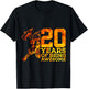 20 Years of Being Awesome Fire 20th Birthday T-Shirt - T-Shirt | Black
