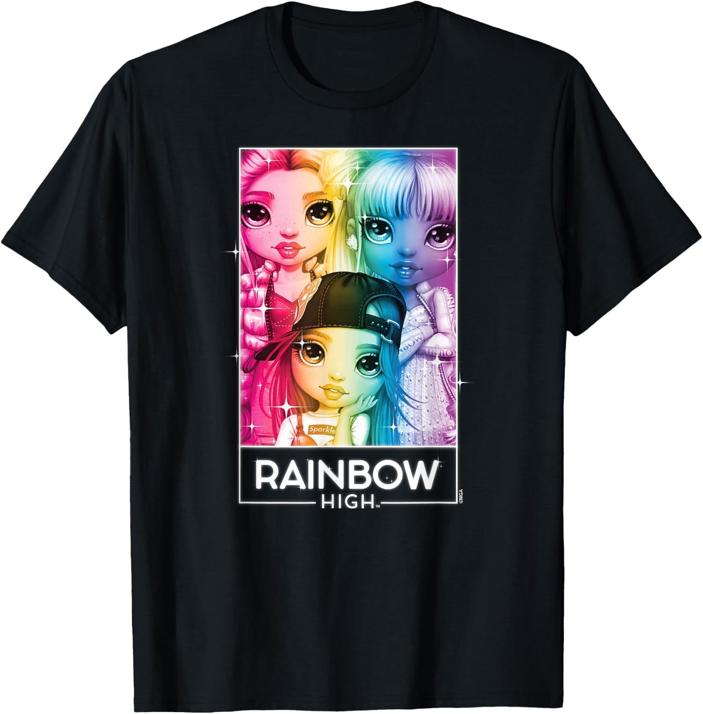 Rainbow High - Rainbow Sparkle T-Shirt - T-Shirt | Black