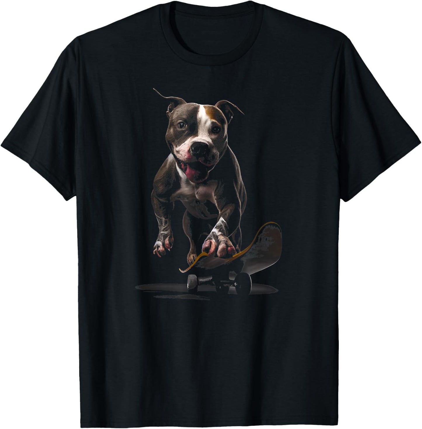 Art Colorful American Staffordshire Terrier T-Shirt - T-Shirt | Black