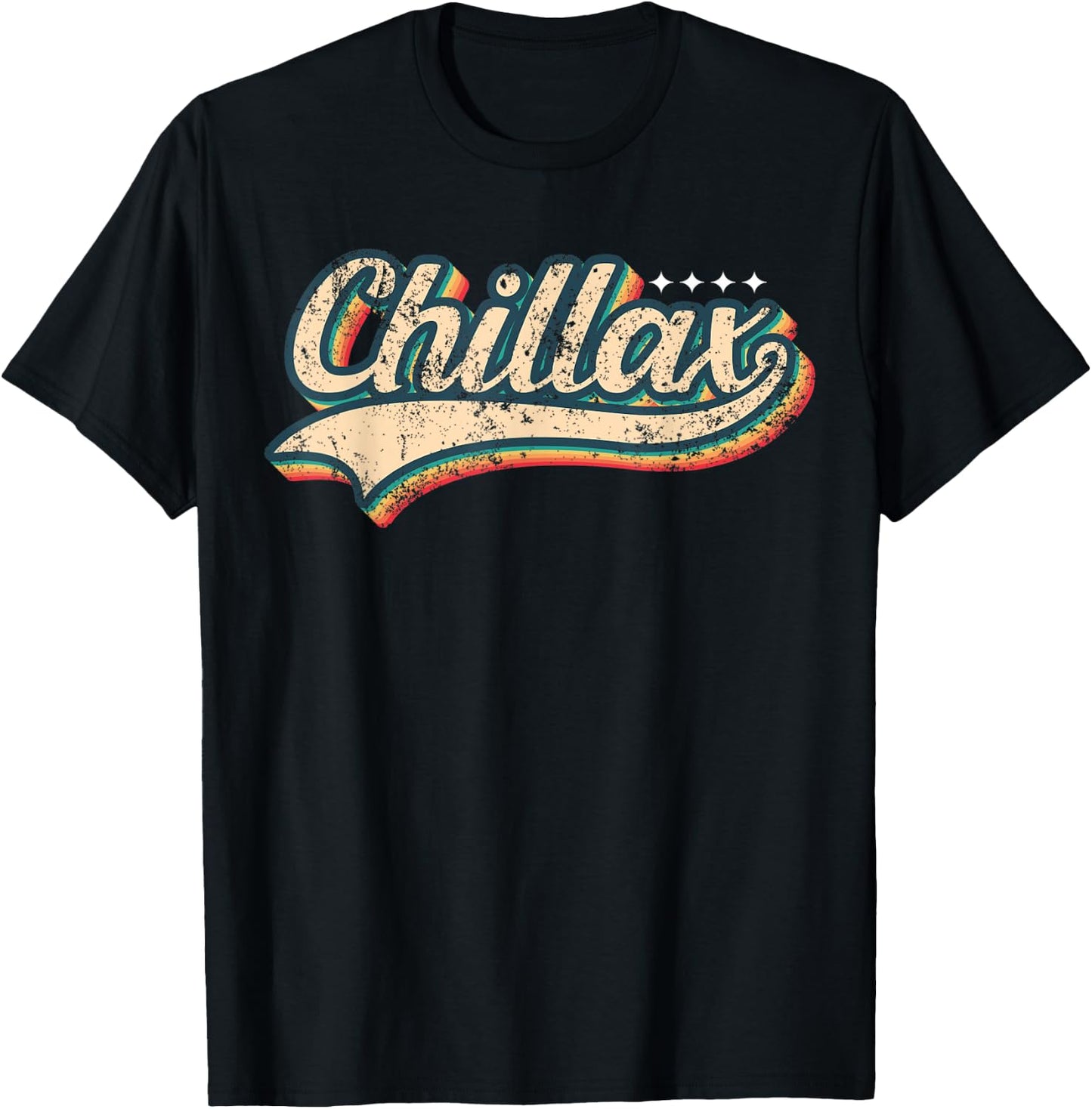 Chillax Shirt Vintage Look Slang 70s Costume Or 80s Costume T-Shirt - T-Shirt | Black