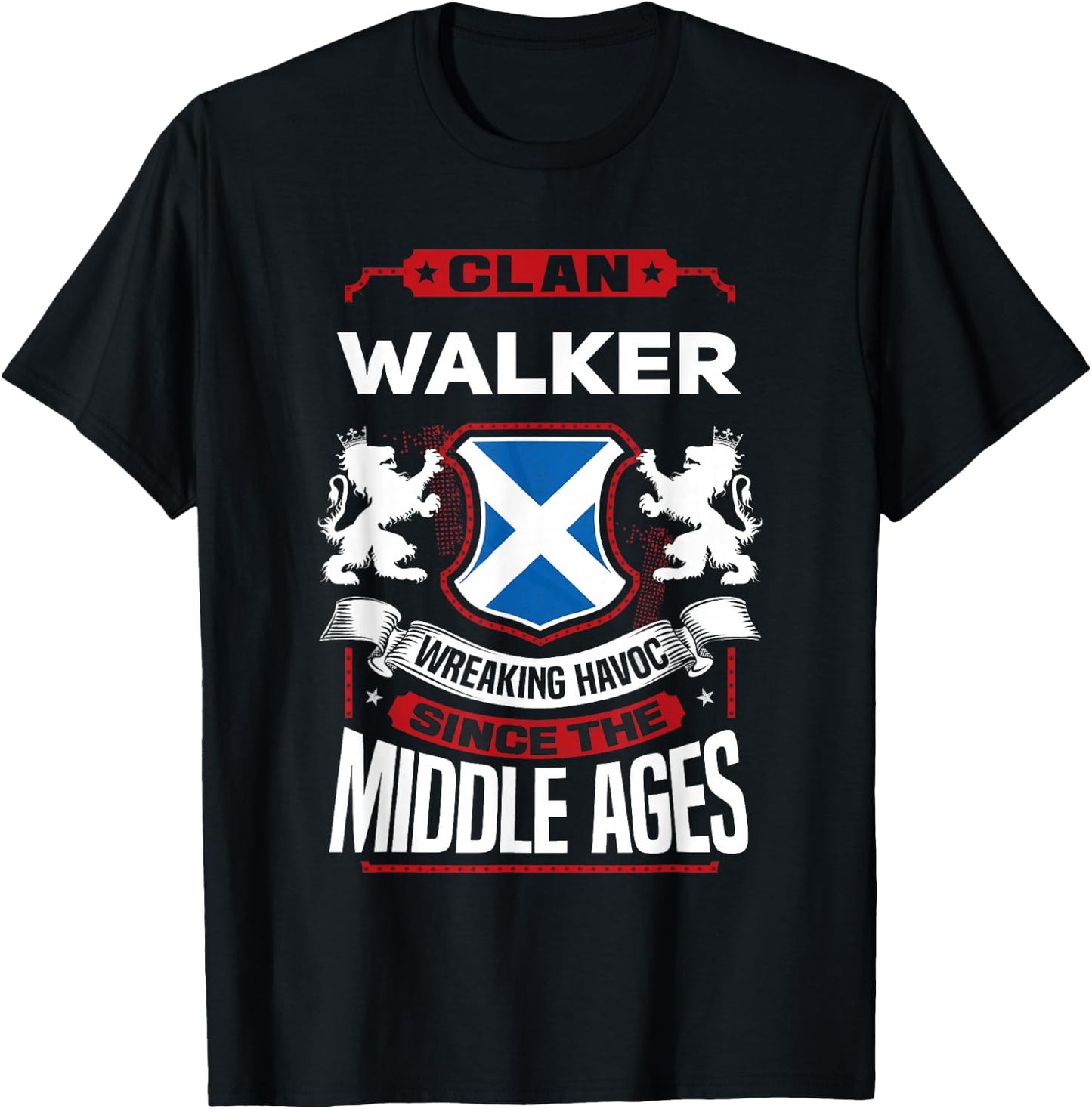 Clan Walker Scottish Surname Family Reunion Scotland T-Shirt - T-Shirt | Black