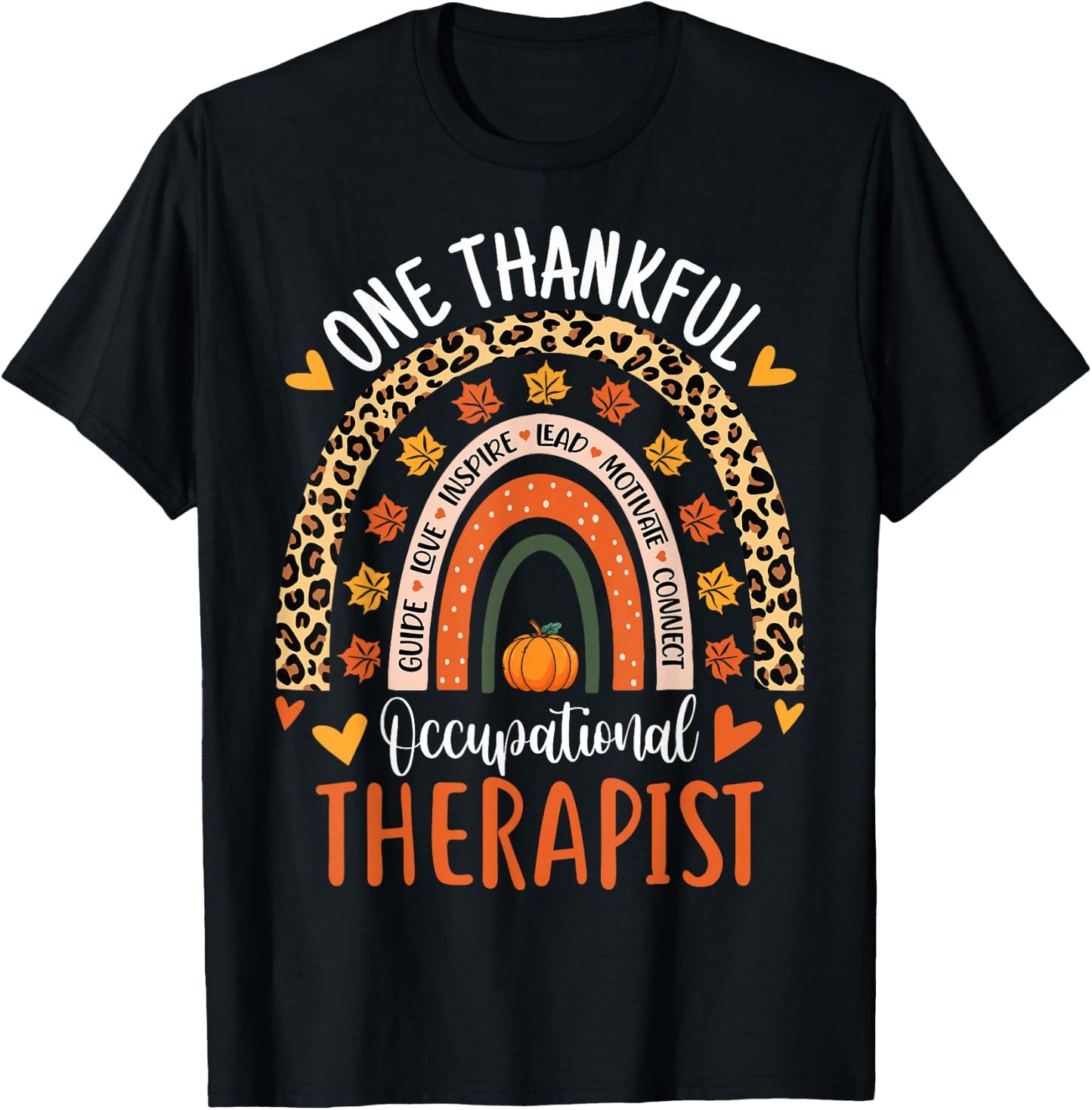 One Thankful Occupational Therapist Thanksgiving OT Therapy T-Shirt - T-Shirt | Black