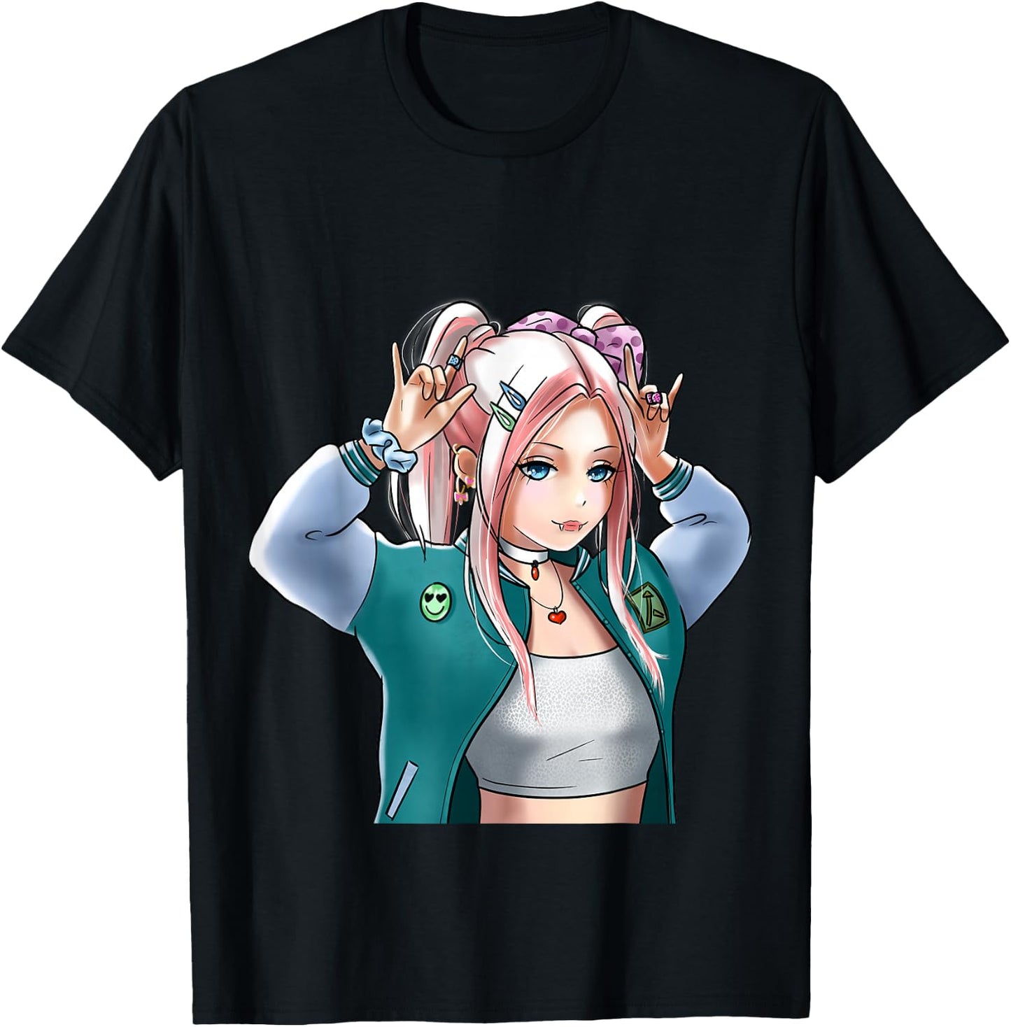 Anime Girl | Otaku Kawaii | Japanese Anime T-Shirt - T-Shirt | Black