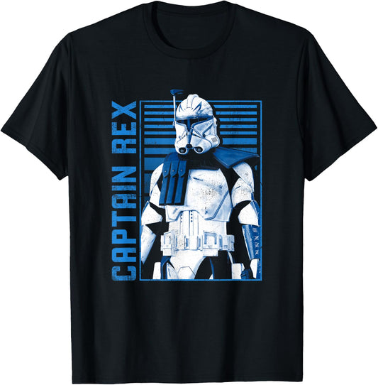 Star Wars: Ahsoka Captain Rex Vintage Rebel Fighter Poster T-Shirt - T-Shirt | Black