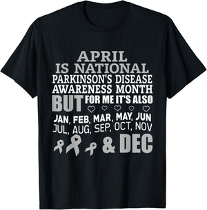 April Is National Parkinsons Disease Awareness Month T-Shirt - T-Shirt | Black