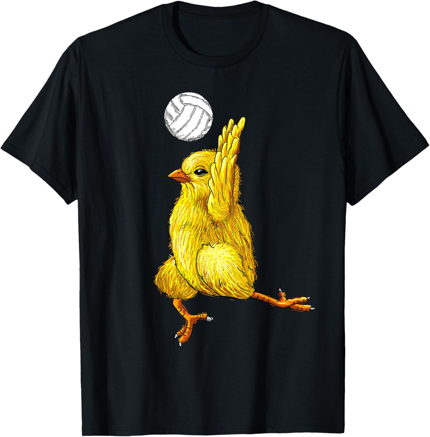 Volleyball Chicken Cute Baby Chicken Sport Gift Mom Dad Kids T-Shirt - T-Shirt | Black