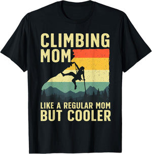 Cool Rock Climbing Mom Indoor Mountain Climbers T-Shirt - T-Shirt | Black
