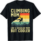 Cool Rock Climbing Mom Indoor Mountain Climbers T-Shirt - T-Shirt | Black
