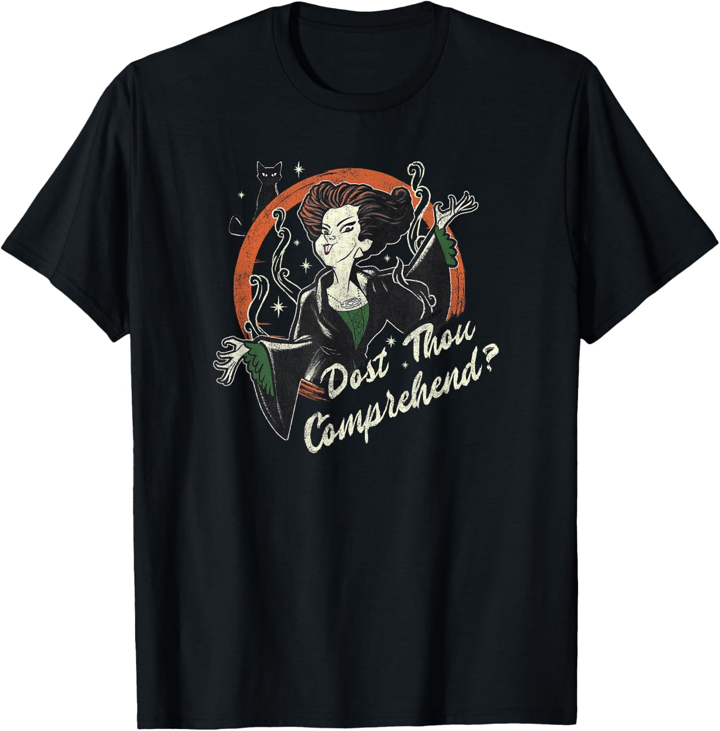 Disney Hocus Pocus Winifred Sanderson Dost Thou Comprehend? T-Shirt - T-Shirt | Black