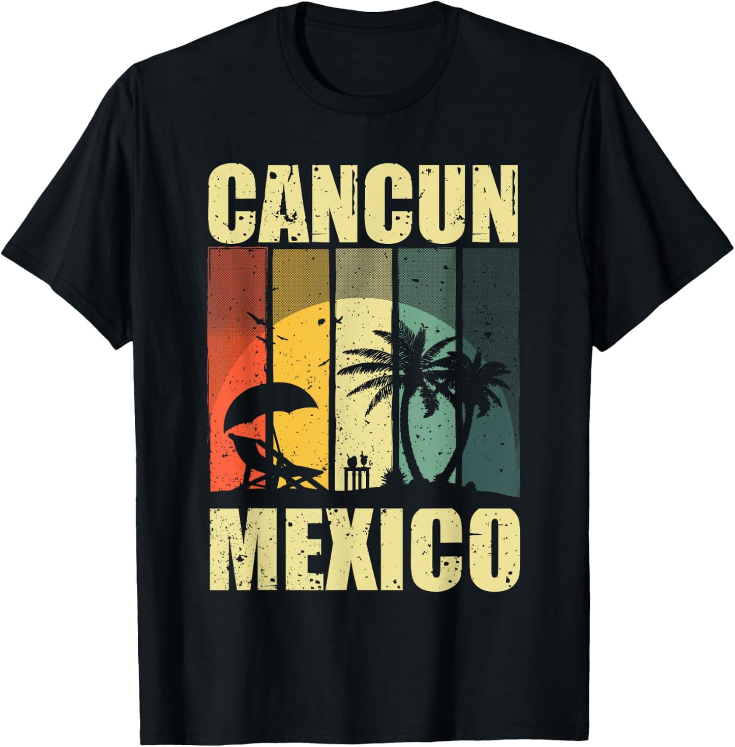 Funny Cancun Mexico Design Women Mexican Beach Lover T-Shirt - T-Shirt | Black