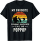 Awesome My Favorite Fishing Buddies Call Me POPPOP Grandpa T-Shirt - T-Shirt | Black