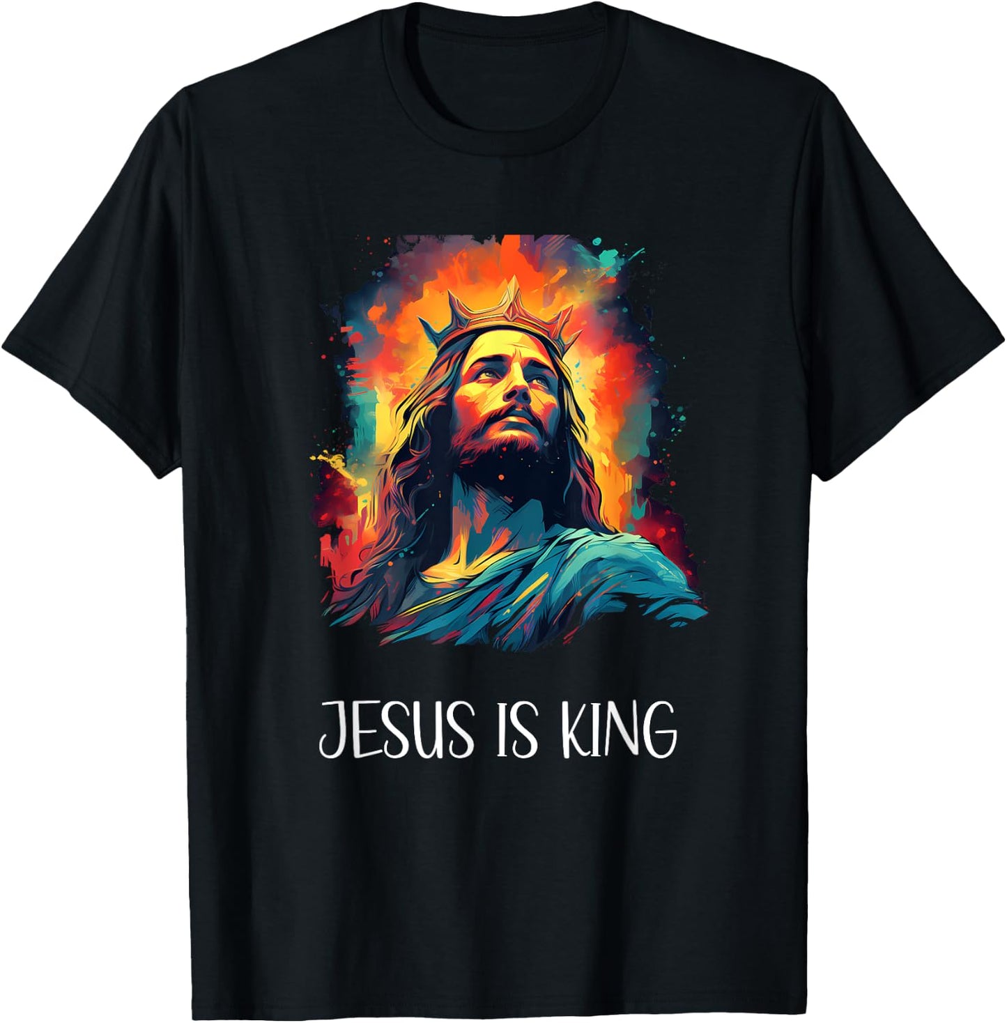 Jesus is King of Christian Faith , Women, Kids, Teens T-Shirt - T-Shirt | Black