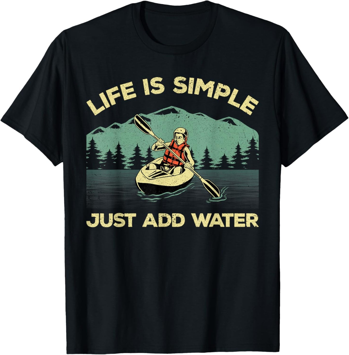 Funny Kayaking Design Women Paddling Canoeing Lover T-Shirt - T-Shirt | Black