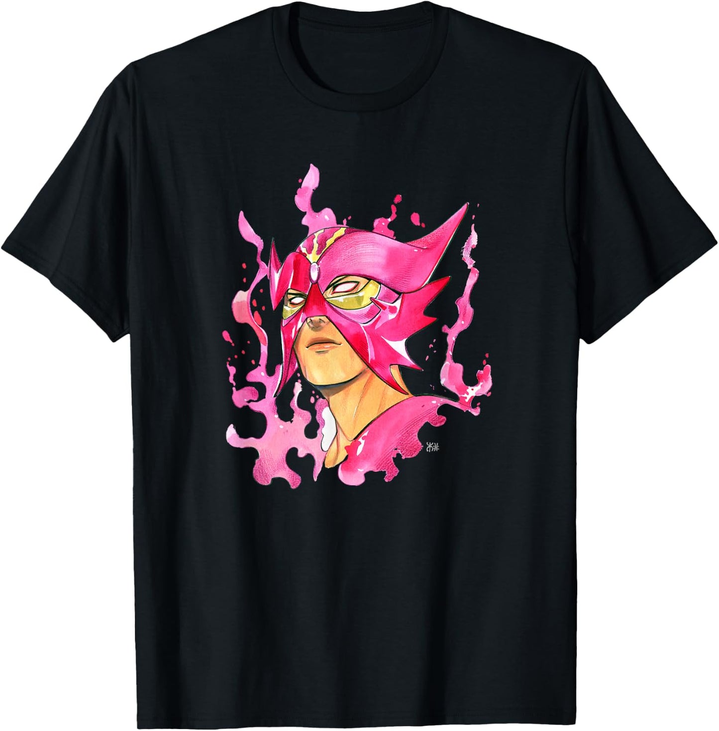 Marvel Comics Retro Classic X-Men Sunfire Flame Portrait T-Shirt - T-Shirt | Black