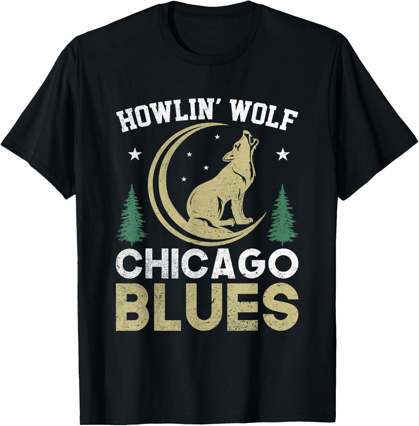 Howlin' Wolf Chicago Blues T-Shirt - T-Shirt | Black