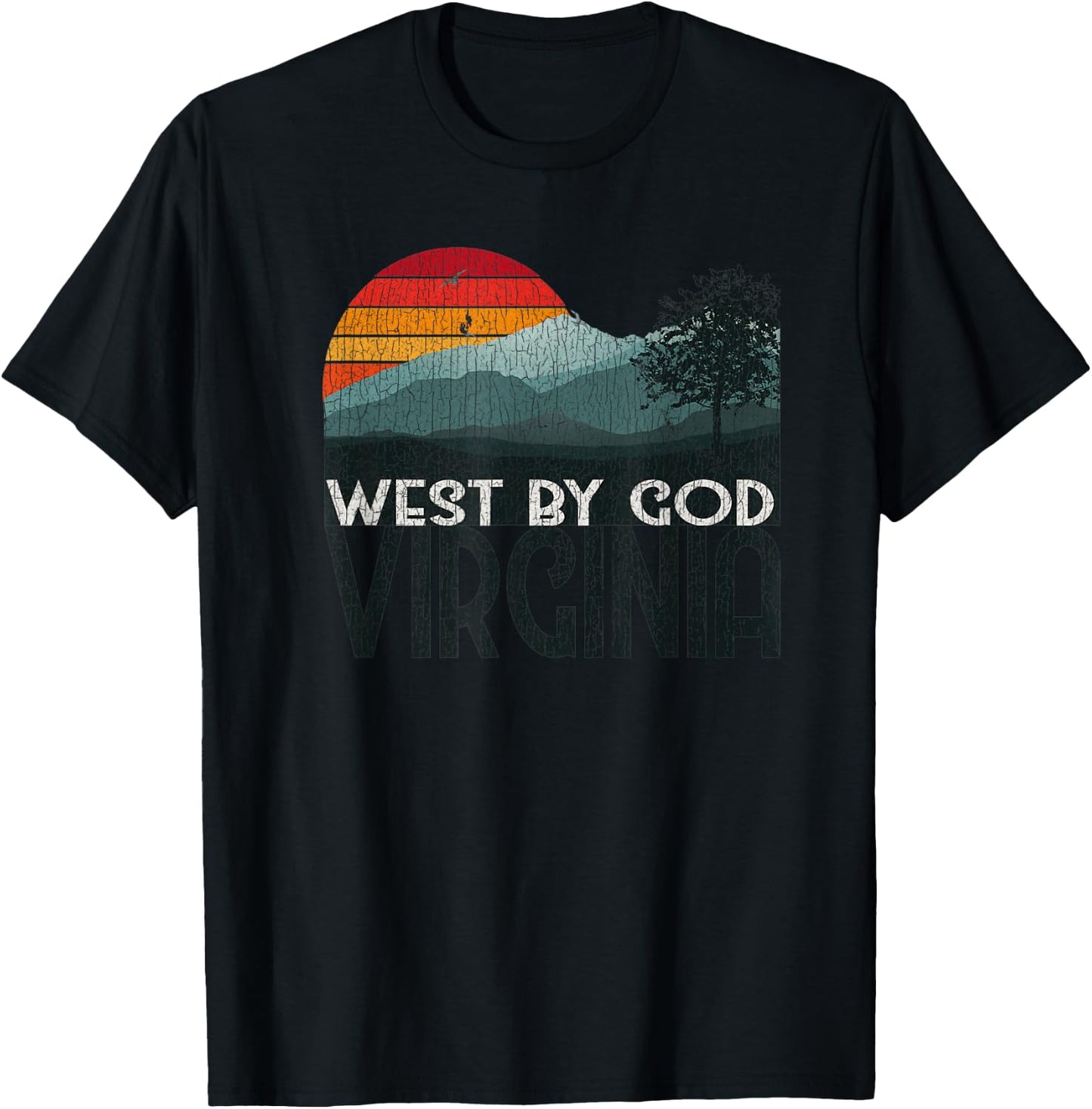 Vintage West By God Virginia T-Shirt - T-Shirt | Black