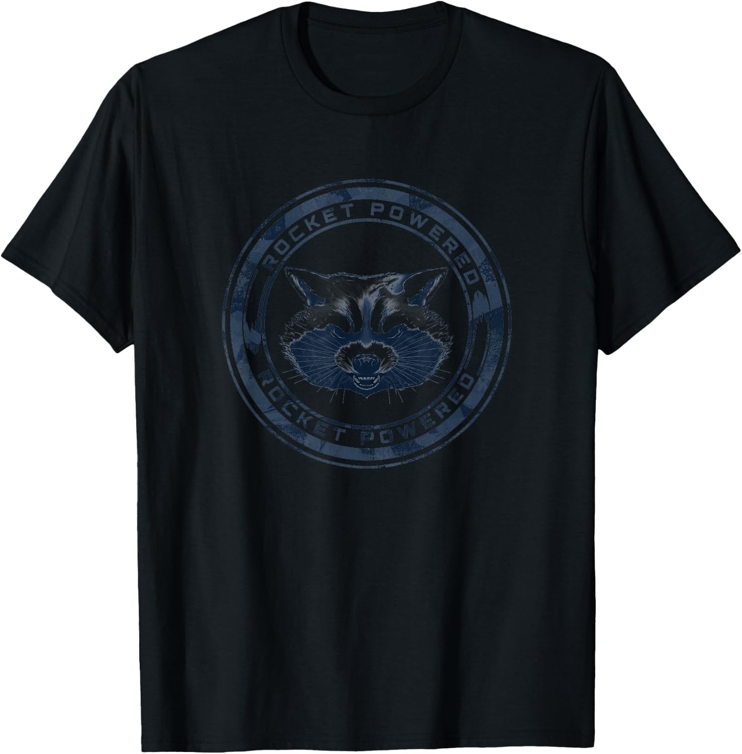 Marvel Guardians of the Galaxy Rocket Powered Retro Portrait T-Shirt - T-Shirt | Black