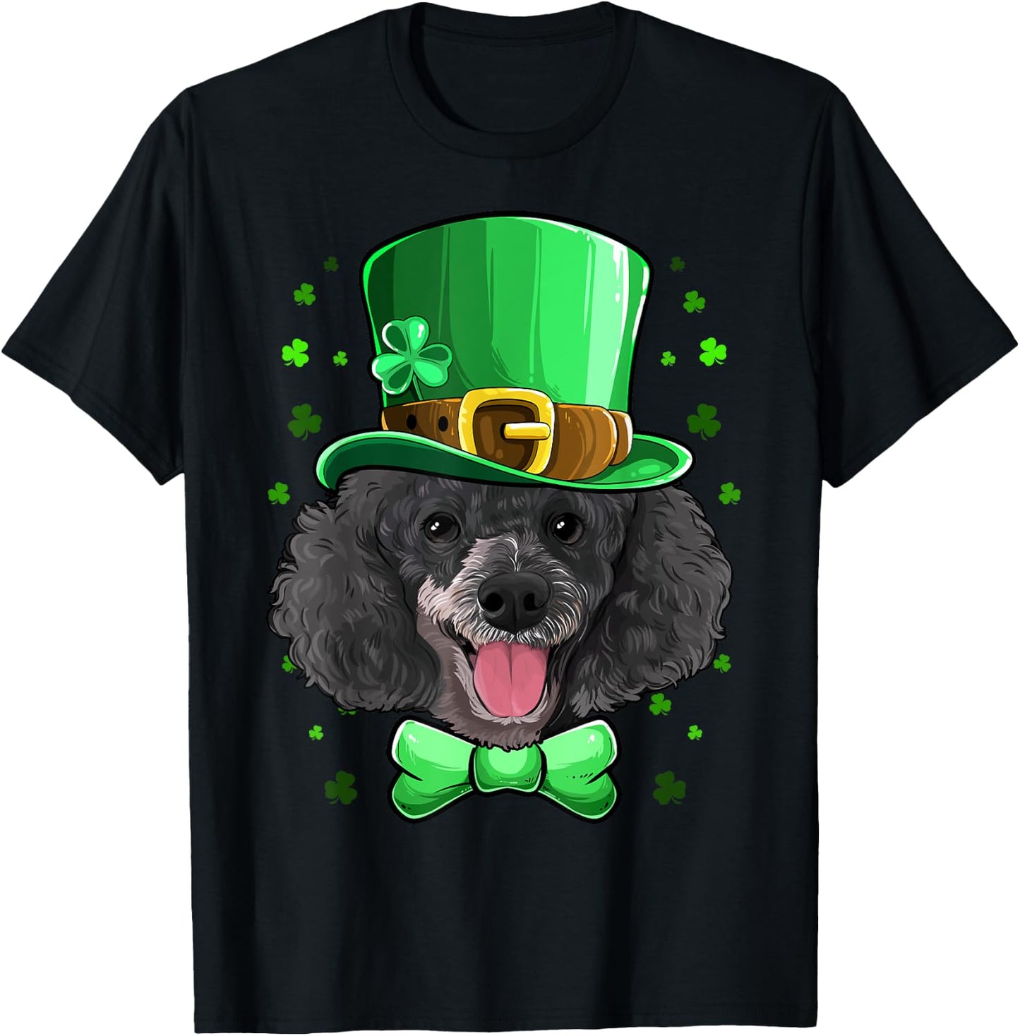 Poodle Leprechaun Costume St Patricks Day T-Shirt - T-Shirt | Black