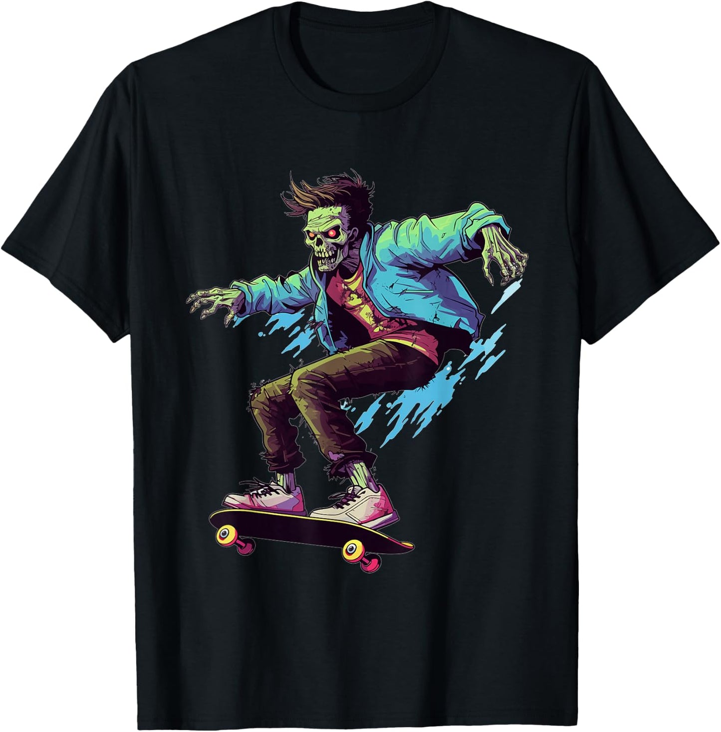 Zombie - Skateboard Skateboarder Skateboarding Skater T-Shirt - T-Shirt | Black