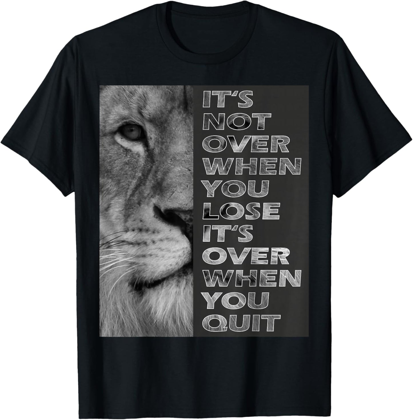 It's Not Over When You Lose - Do Not Quit - Sport Motivation T-Shirt - T-Shirt | Black