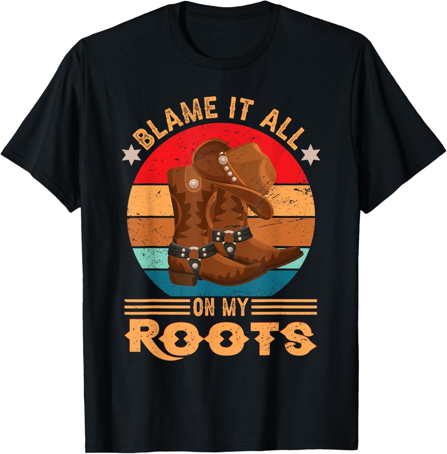 Funny Country Music Graphic Women Men Cowgirl Boots Western T-Shirt - T-Shirt | Black