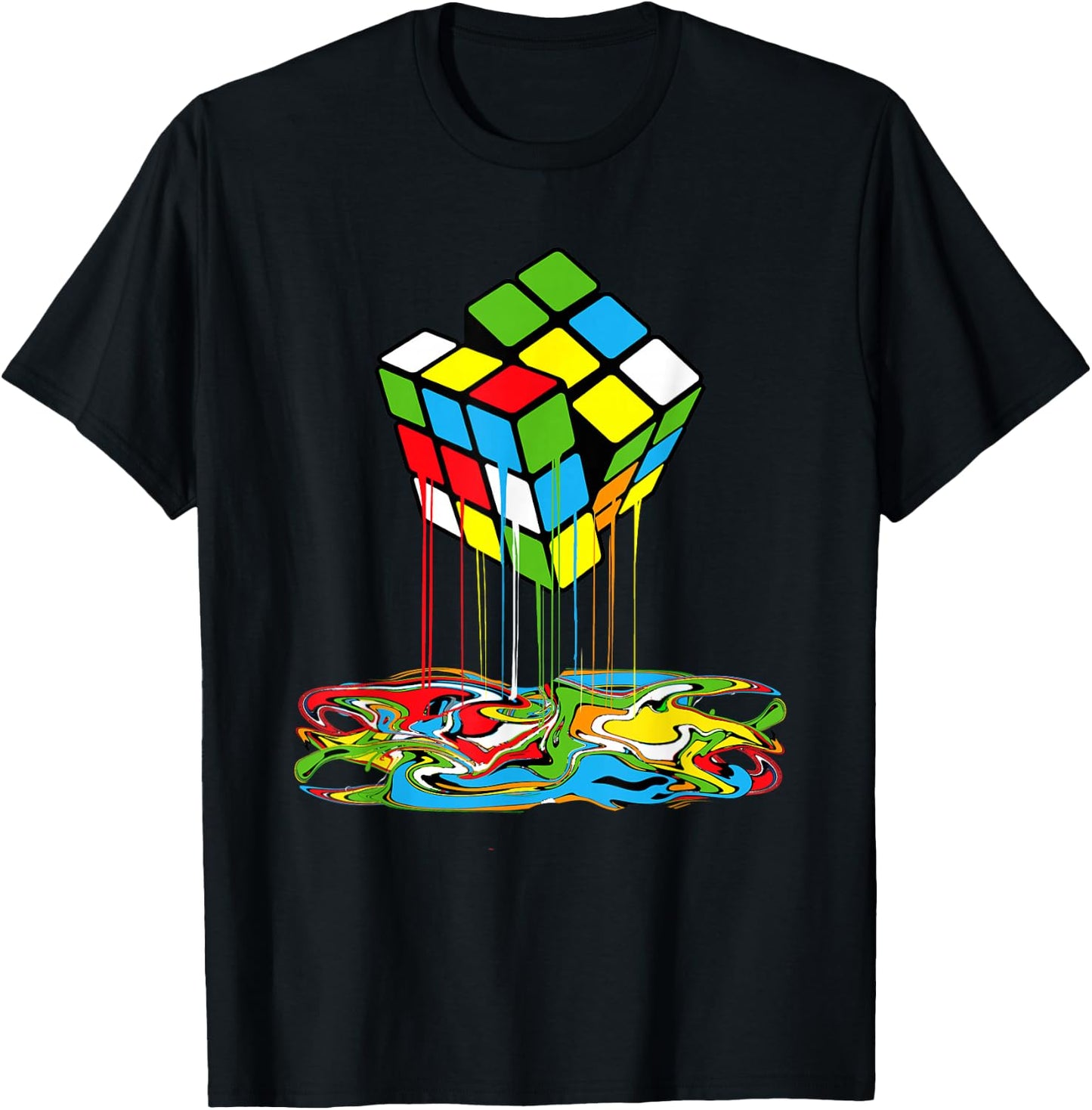 Melting Cube Math Speedcubing Lovers Boys T-Shirt - T-Shirt | Black