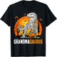 Grandmasaurus Dinosaur Skeleton Halloween Grandma Saurus T-Shirt - T-Shirt | Black