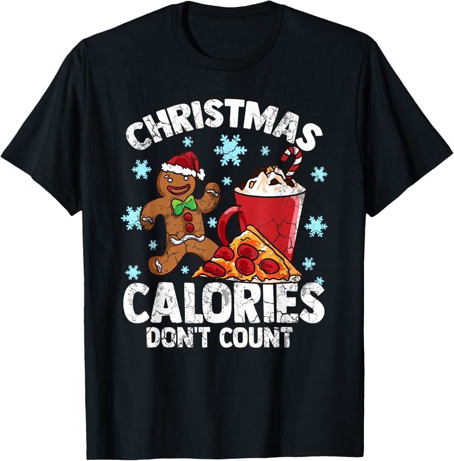 Christmas Calories Don't Count Diet Workout Gym Exercise T-Shirt - T-Shirt | Black