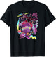 Stranger Things Demogorgon Neon 80's Style Retro Logo T-Shirt - T-Shirt | Black