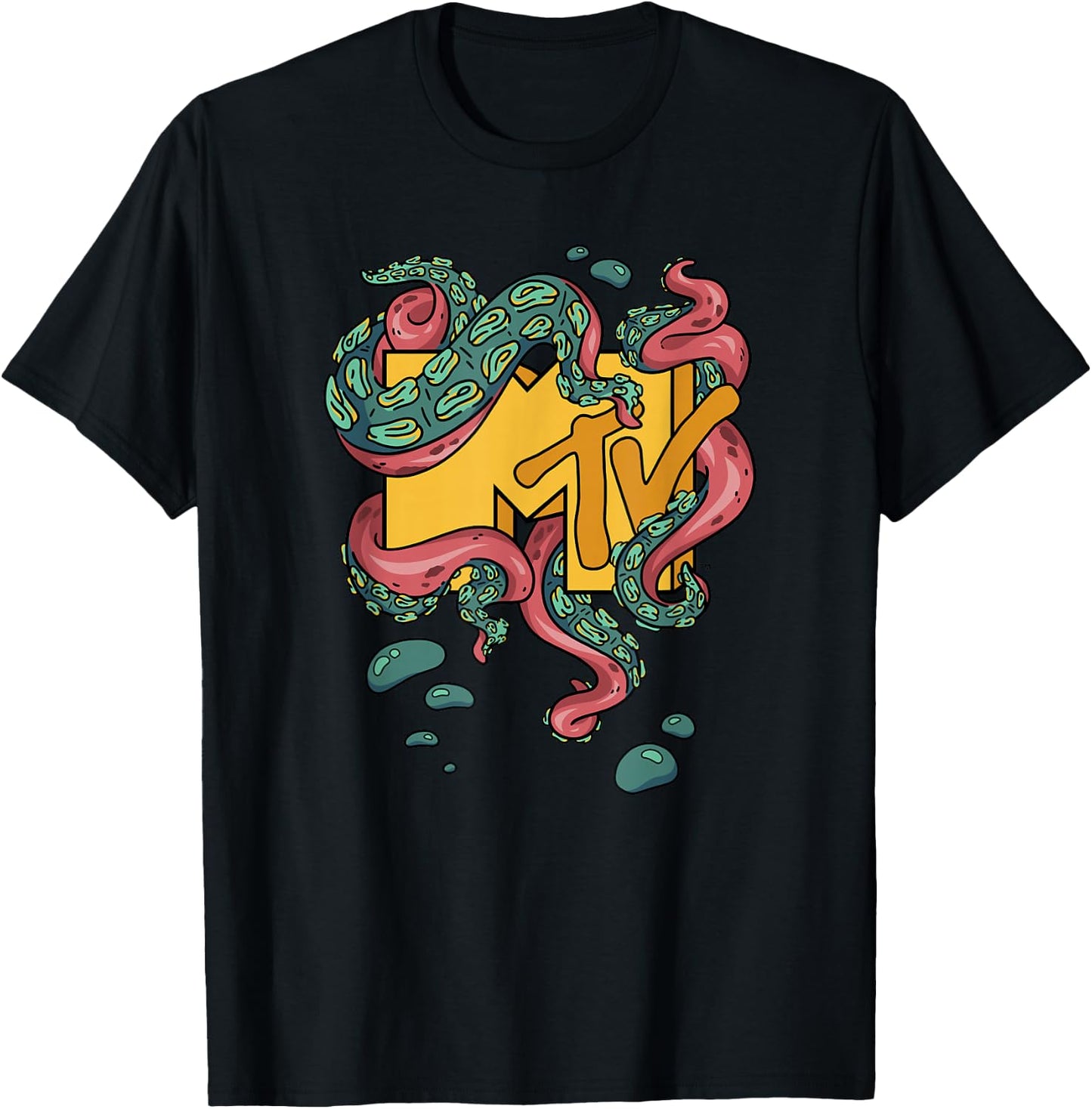 MTV Music Television Tentacle Logo T-Shirt - T-Shirt | Black