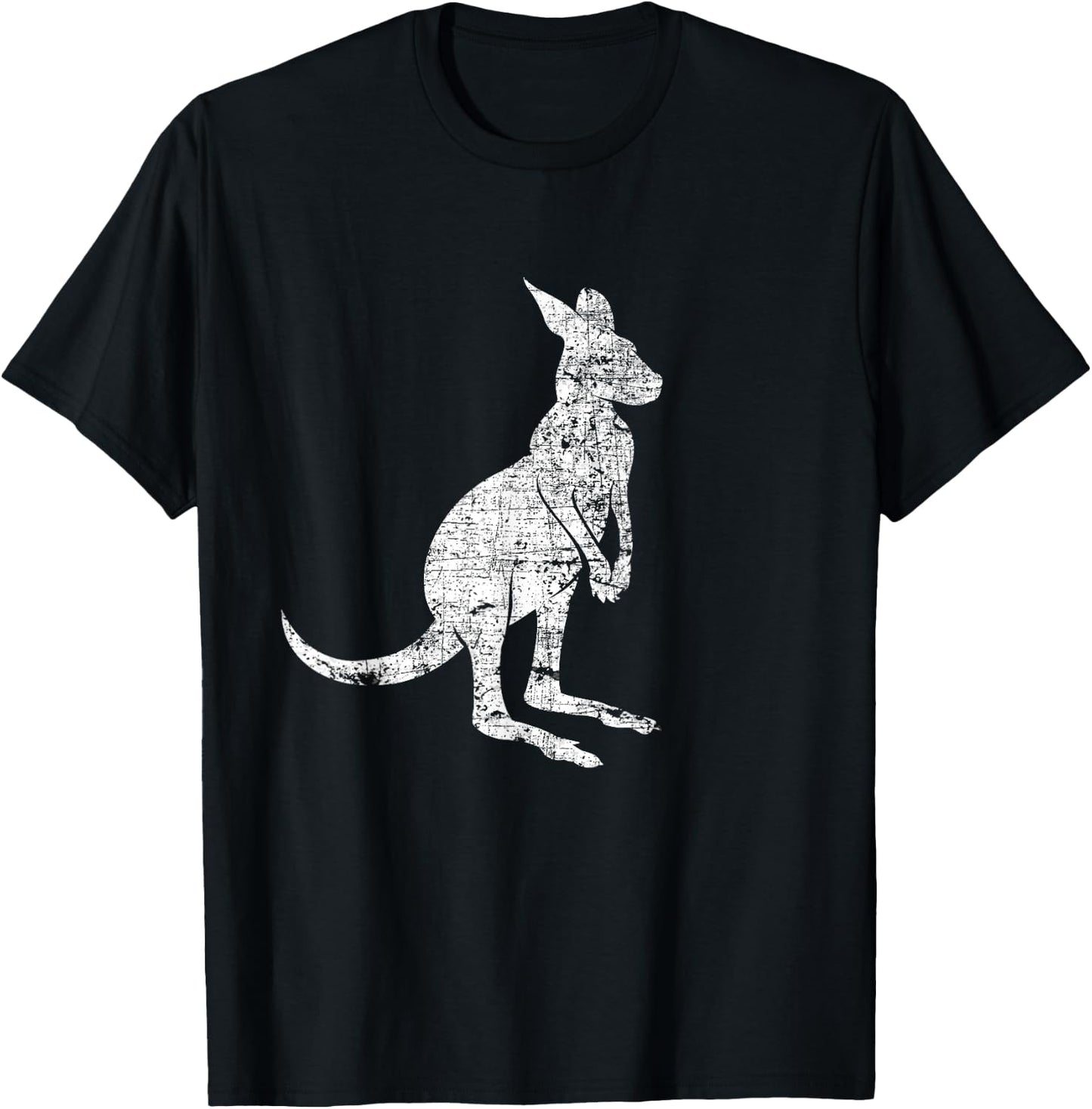 Vintage Kangaroo - Marsupial Zookeeper Safari Animal Lover T-Shirt - T-Shirt | Black